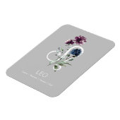 Leo Modern Floral Zodiac Symbol Magneet (Linkerzijde)