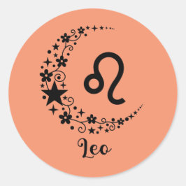 Leo Moon Ronde Sticker