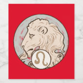 Leo Mucha Art Nouveau Wijn Etiket (Enkel label)