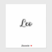 Leo Naam - Handgeschreven kalligrafie Sticker (Vel)