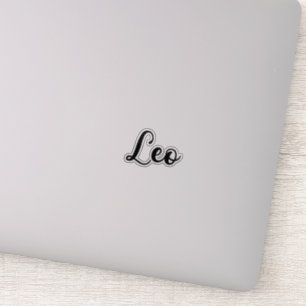 Leo Naam - Handgeschreven kalligrafie Sticker