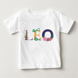 LÉO naamkunst met geborduurde bloemen