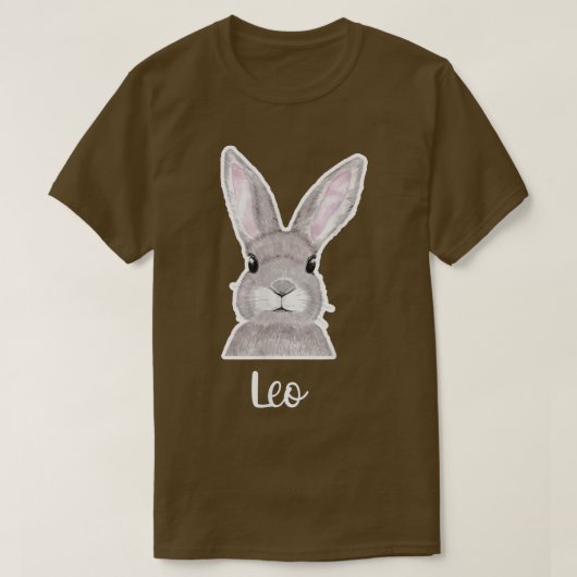 Leo Name Easter Bunny Custom Name Good Vrijdag T-shirt (Design voorkant)