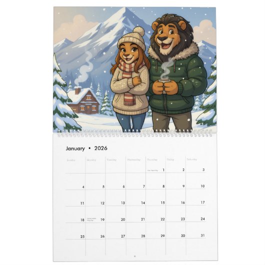Leo & Nessa Kalender (Jan 2026)