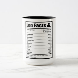 Leo Nutrition Facts Tweekleurige Koffiemok