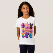 Leo Obsessed Colorful Girls Gymnastics Leotard T-shirt (Voorkant volledig)