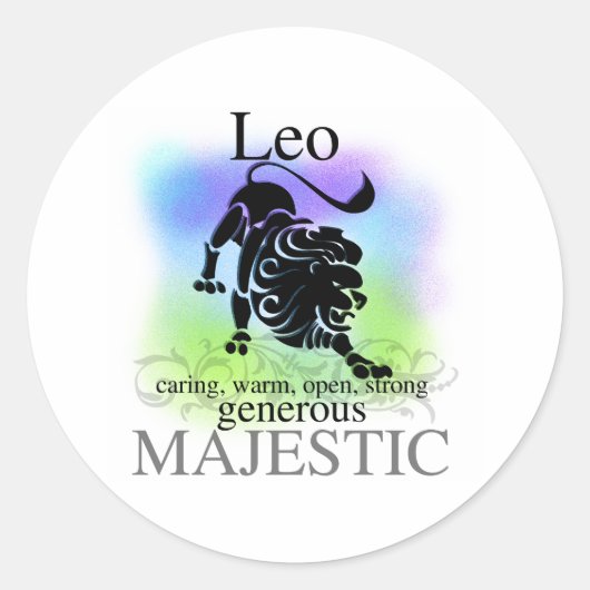 Leo over jou ronde sticker (Voorkant)
