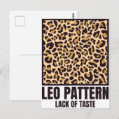 Leo Pattern Bad Taste Mode Victim Briefkaart (Voorkant / Achterkant)