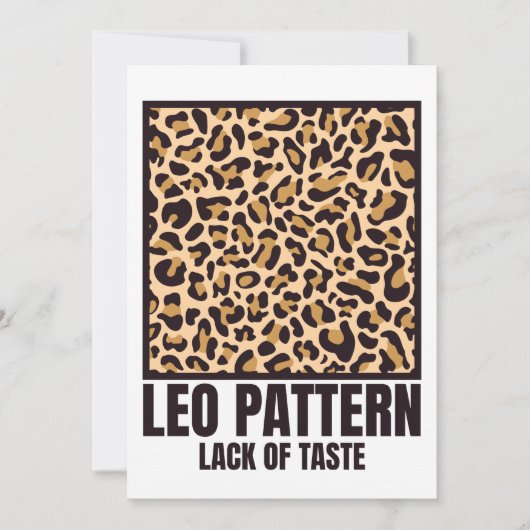 Leo Pattern Bad Taste Mode Victim Kaart (Voorkant)
