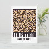Leo Pattern Bad Taste Mode Victim Kaart (Staand voorkant)