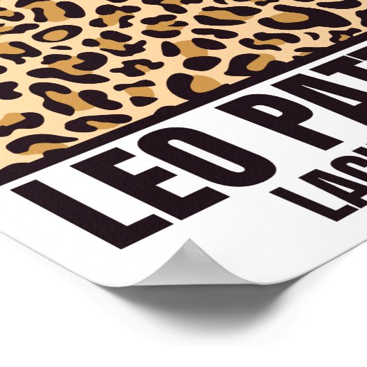 Leo Pattern Bad Taste Mode Victim Poster (Hoek)