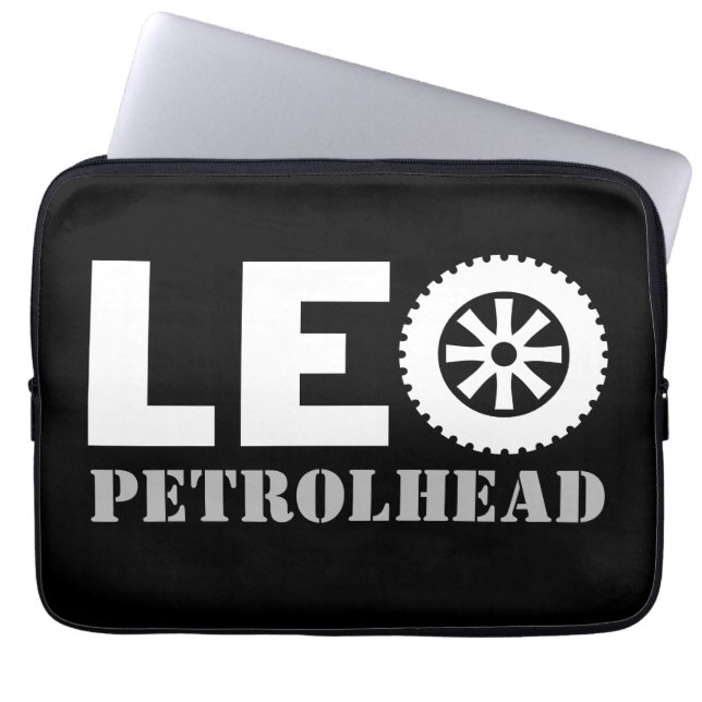 Leo Petrol Head Laptop Sleeve (Voorkant)