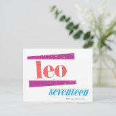 Leo Pink Briefkaart (Staand voorkant)
