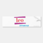 Leo Pink Bumpersticker (Voorkant)
