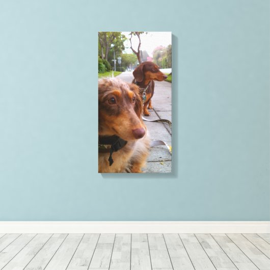 Leo + Politie Canvas Afdruk (Insitu (Houten vloer))