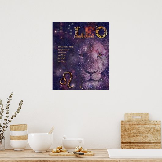 Leo ♌ Poster (aanpasbaar) (Keuken)