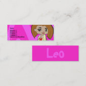 Leo-profielkaart Mini Visitekaartje (Voorkant / Achterkant)