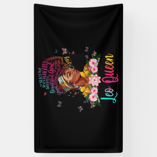 Leo Queen Black Women Persistent Mooi Spandoek (Verticaal)