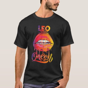Leo Queen Gradient Color Zodiac Birthday T-shirt