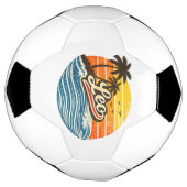 Leo Retro Sunset Naamontwerp Voetbal (Gedraaid)