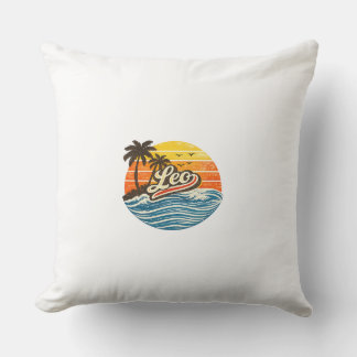 Leo Retro Sunset Name Design Kussen