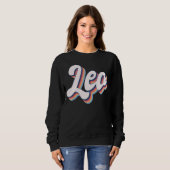 Leo Retro Zodiac Birth Sign Trui (Voorkant volledig)