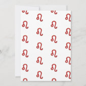 LEO Rode Zodiac Astrologie Juli Augustus Trouwen Kaart (Achterkant)