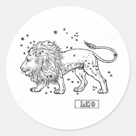 Leo Ronde Sticker (Voorkant)
