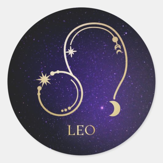 Leo Ronde Sticker (Voorkant)