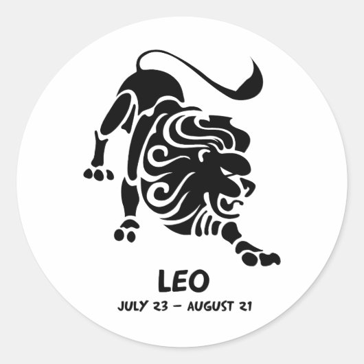 Leo Ronde Sticker (Voorkant)