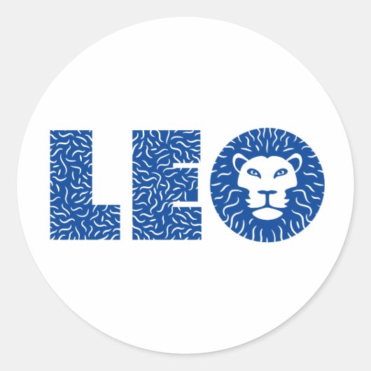 Leo Ronde Sticker (Voorkant)