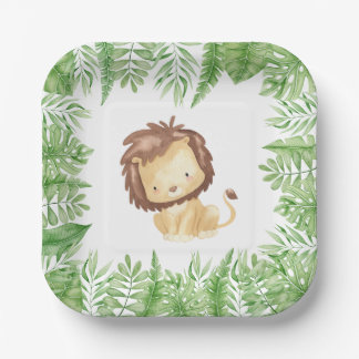 Leo Safari Baby shower Papieren Borden Bordje