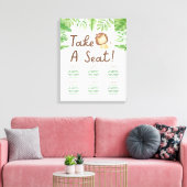 Leo Safari Baby shower Zitkaarten Canvas (Insitu (Woonkamer))