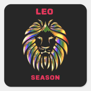 Leo Season Vierkante Sticker