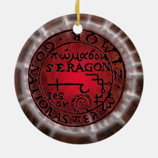 leo sigil keramisch ornament (Achterkant)