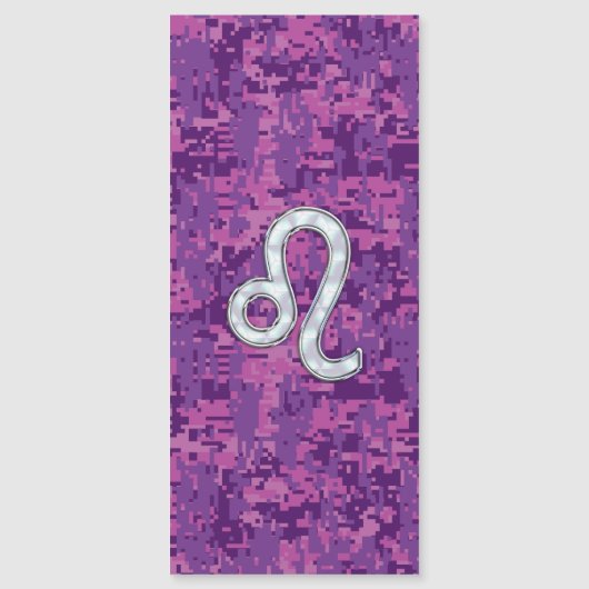 Leo Sign on Girly Pink Fuchsia Digital Camo (Voorkant)