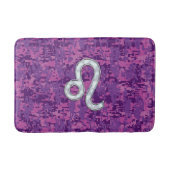 Leo Sign on Girly Pink Fuchsia Digital Camo Badmat (Voorkant)