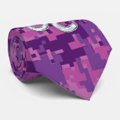 Leo Sign on Girly Pink Fuchsia Digital Camo Stropdas (Opgerold)