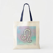 Leo Sign on Pastels Nacre Moeder van Parelstijl Tote Bag (Voorkant)