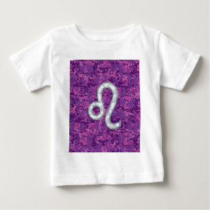 Leo Sign on Pink Fuchsia Digital Camouflage