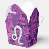 Leo Sign on Pink Fuchsia Digital Camouflage Bedankdoosjes (Geopend)