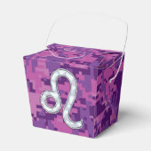 Leo Sign on Pink Fuchsia Digital Camouflage Bedankdoosjes (Voorkant Zijde)