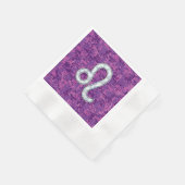 Leo Sign on Pink Fuchsia Digital Camouflage Servetten (Hoek)