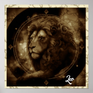 Leo Sign Wall Art Poster