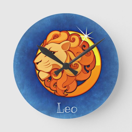 Leo Sign Wall-klok Ronde Klok (Voorkant)