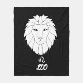 Leo Silhouette Fleece Deken (Voorkant)