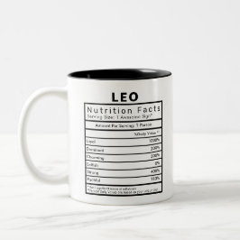 Leo Star Sign Nutrition Facts Statistics Tweekleurige Koffiemok
