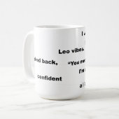 Leo Star Teken Witty Tekst voor Dagelijks Gebruik  Koffiemok (Voorkant links)