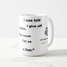 Leo Star Teken Witty Tekst voor Dagelijks Gebruik Koffiemok