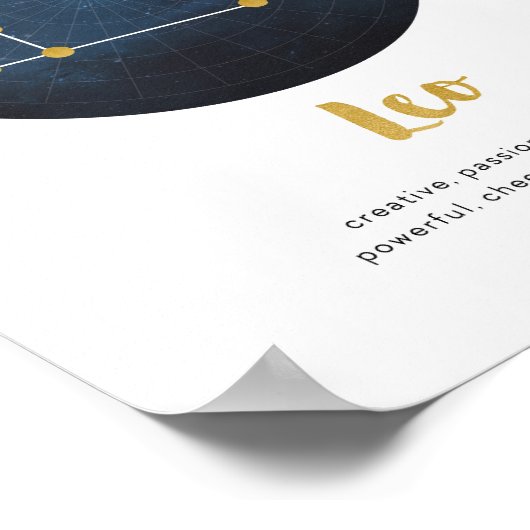 Leo-sterbordafdruk Poster (Hoek)